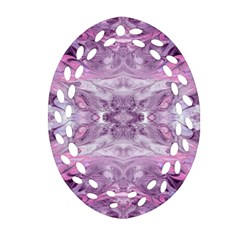 Pink Grey Repeats Ornament (oval Filigree)