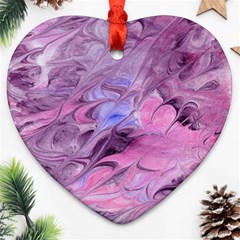 Flowing Marbling Patterns Ornament (heart)