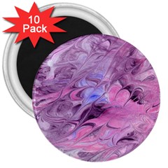 Flowing Marbling Patterns 3  Magnets (10 Pack)  by kaleidomarblingart