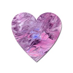 Flowing Marbling Patterns Heart Magnet by kaleidomarblingart