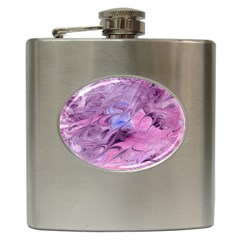 Flowing Marbling Patterns Hip Flask (6 Oz) by kaleidomarblingart