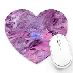 Flowing Marbling Patterns Heart Mousepads by kaleidomarblingart