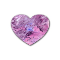 Flowing Marbling Patterns Heart Coaster (4 Pack)  by kaleidomarblingart