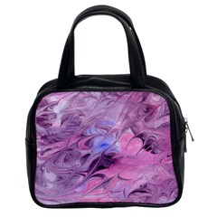 Flowing Marbling Patterns Classic Handbag (two Sides) by kaleidomarblingart