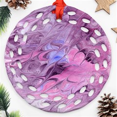 Flowing Marbling Patterns Ornament (round Filigree)