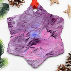 Flowing Marbling Patterns Ornament (snowflake) by kaleidomarblingart