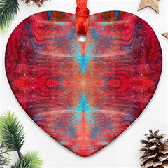 Red Flames Repeats Ornament (heart)