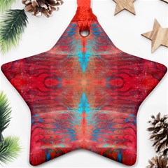 Red Flames Repeats Ornament (star)