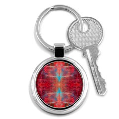 Red Flames Repeats Key Chain (round)