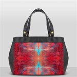 Red Flames Repeats Oversize Office Handbag Front