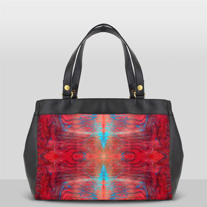 Red Flames Repeats Oversize Office Handbag