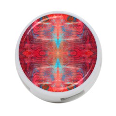 Red Flames Repeats 4-port Usb Hub (one Side) by kaleidomarblingart