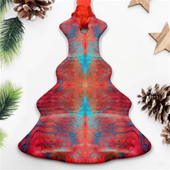 Red Flames Repeats Christmas Tree Ornament (two Sides)