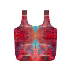 Red Flames Repeats Full Print Recycle Bag (s) by kaleidomarblingart