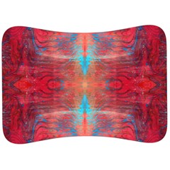 Red Flames Repeats Velour Seat Head Rest Cushion by kaleidomarblingart