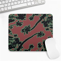 Tropical Style Floral Motif Print Pattern Large Mousepads by dflcprintsclothing