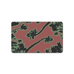 Tropical Style Floral Motif Print Pattern Magnet (Name Card) Front