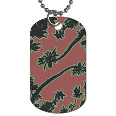 Tropical Style Floral Motif Print Pattern Dog Tag (one Side) by dflcprintsclothing