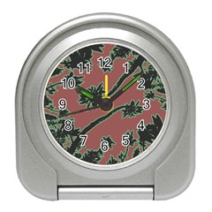 Tropical Style Floral Motif Print Pattern Travel Alarm Clock by dflcprintsclothing