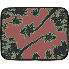 Tropical Style Floral Motif Print Pattern Double Sided Fleece Blanket (mini) 