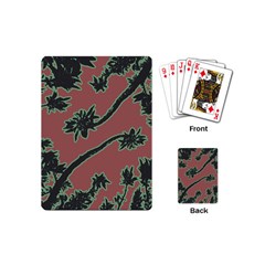 Tropical Style Floral Motif Print Pattern Playing Cards Single Design (mini)