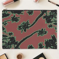 Tropical Style Floral Motif Print Pattern Cosmetic Bag (xxxl)