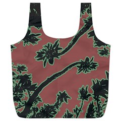 Tropical Style Floral Motif Print Pattern Full Print Recycle Bag (xl)