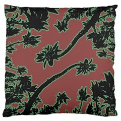 Tropical Style Floral Motif Print Pattern Standard Flano Cushion Case (one Side)