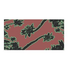 Tropical Style Floral Motif Print Pattern Satin Wrap