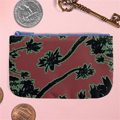 Tropical Style Floral Motif Print Pattern Large Coin Purse by dflcprintsclothing