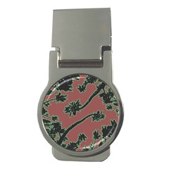 Tropical Style Floral Motif Print Pattern Money Clips (round)  by dflcprintsclothing