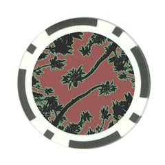 Tropical Style Floral Motif Print Pattern Poker Chip Card Guard by dflcprintsclothing