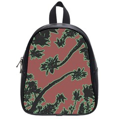 Tropical Style Floral Motif Print Pattern School Bag (small) by dflcprintsclothing