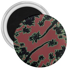 Tropical Style Floral Motif Print Pattern 3  Magnets by dflcprintsclothing