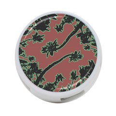 Tropical Style Floral Motif Print Pattern 4-port Usb Hub (two Sides)