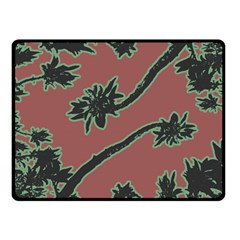 Tropical Style Floral Motif Print Pattern Fleece Blanket (small)