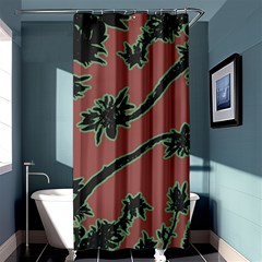 Tropical Style Floral Motif Print Pattern Shower Curtain 36  X 72  (stall) 