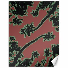 Tropical Style Floral Motif Print Pattern Canvas 12  X 16 