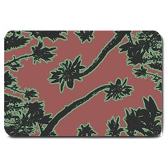 Tropical Style Floral Motif Print Pattern Large Doormat 