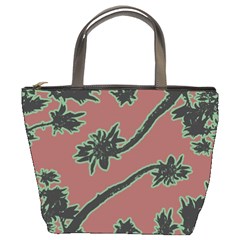 Tropical Style Floral Motif Print Pattern Bucket Bag by dflcprintsclothing