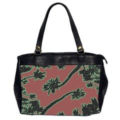 Tropical Style Floral Motif Print Pattern Oversize Office Handbag (2 Sides) by dflcprintsclothing