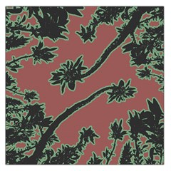 Tropical Style Floral Motif Print Pattern Large Satin Scarf (square) by dflcprintsclothing