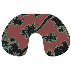 Tropical Style Floral Motif Print Pattern Travel Neck Pillow by dflcprintsclothing