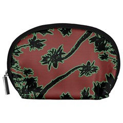 Tropical Style Floral Motif Print Pattern Accessory Pouch (large) by dflcprintsclothing