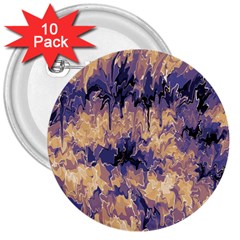 Yellow And Purple Abstract 3  Buttons (10 Pack)  by Dazzleway