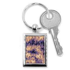 Yellow And Purple Abstract Key Chain (rectangle) by Dazzleway