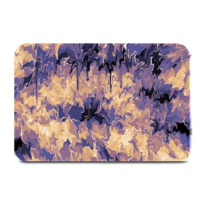 Yellow and purple abstract Plate Mats