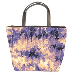 Yellow And Purple Abstract Bucket Bag by Dazzleway