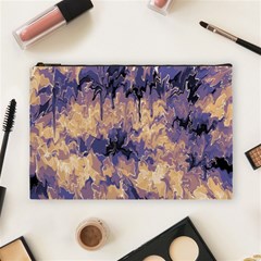 Yellow And Purple Abstract Cosmetic Bag (large) by Dazzleway