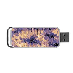 Yellow And Purple Abstract Portable Usb Flash (two Sides) by Dazzleway